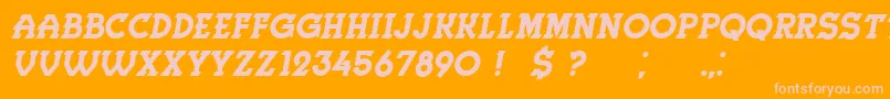 Шрифт Herne Italic – розовые шрифты на оранжевом фоне