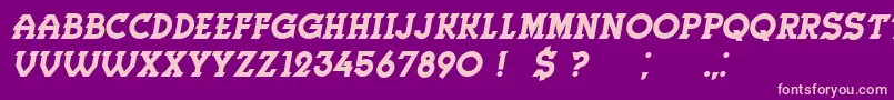 Herne Italic Font – Pink Fonts on Purple Background