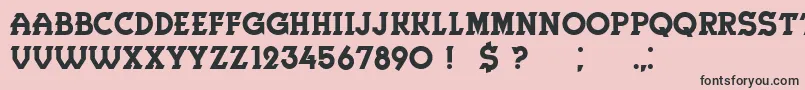 Herne Font – Black Fonts on Pink Background