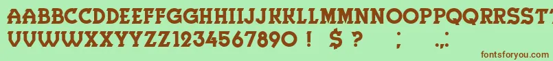 Herne Font – Brown Fonts on Green Background