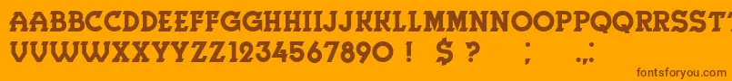 Herne Font – Brown Fonts on Orange Background