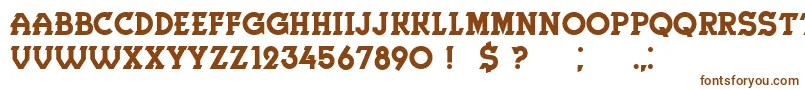 Шрифт Herne – коричневые шрифты на белом фоне