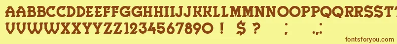 Herne Font – Brown Fonts on Yellow Background