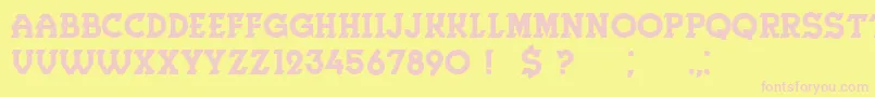 Herne Font – Pink Fonts on Yellow Background