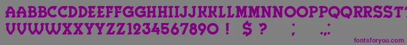 Herne-Schriftart – Violette Schriften auf grauem Hintergrund