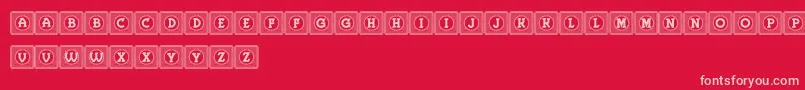 HerneCapitals Font – Pink Fonts on Red Background