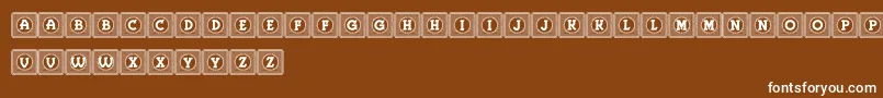 HerneCapitals Font – White Fonts on Brown Background