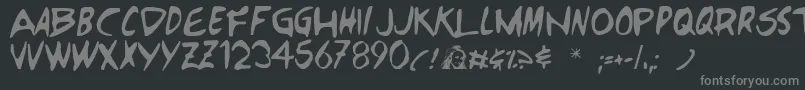 HEROES Font – Gray Fonts on Black Background