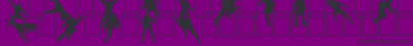 フォントHeRoez – 紫の背景に黒い文字