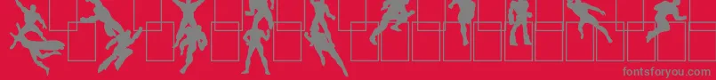 Police HeRoez – polices grises sur fond rouge