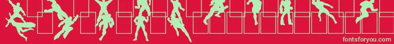 fuente HeRoez – Fuentes Verdes Sobre Fondo Rojo