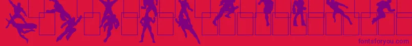 HeRoez Font – Purple Fonts on Red Background