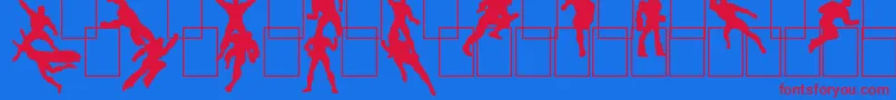 fuente HeRoez – Fuentes Rojas Sobre Fondo Azul