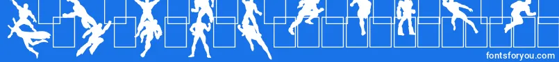 Fonte HeRoez – fontes brancas em um fundo azul