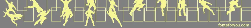 HeRoez Font – Yellow Fonts on Gray Background