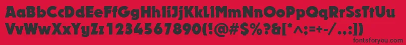 DynarBold Font – Black Fonts on Red Background