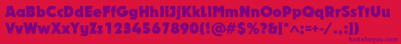 DynarBold Font – Purple Fonts on Red Background