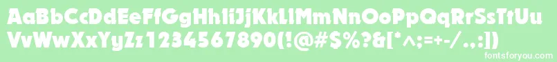 DynarBold Font – White Fonts on Green Background