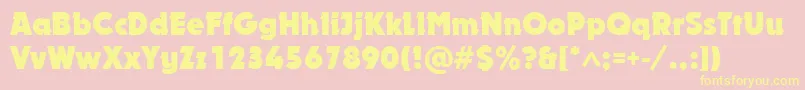 DynarBold Font – Yellow Fonts on Pink Background