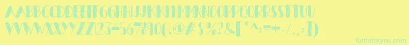 Czcionka Herons Nest – zielone czcionki na żółtym tle