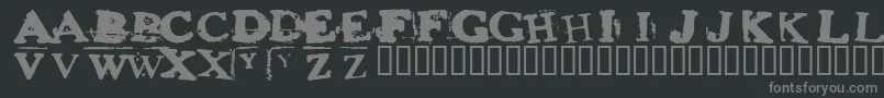 HEROS   -Schriftart – Graue Schriften auf schwarzem Hintergrund