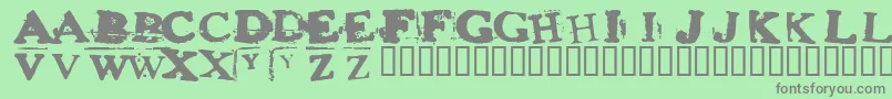 fuente HEROS    – Fuentes Grises Sobre Fondo Verde