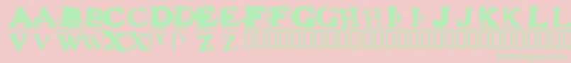 HEROS    Font – Green Fonts on Pink Background