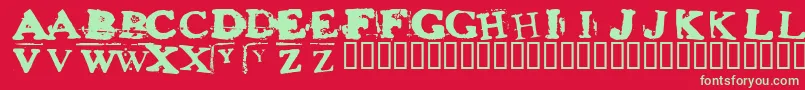 HEROS    Font – Green Fonts on Red Background