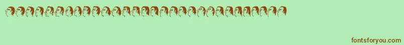 Herr Font – Brown Fonts on Green Background