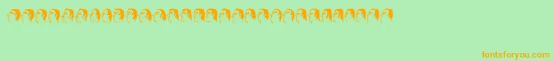 Herr Font – Orange Fonts on Green Background