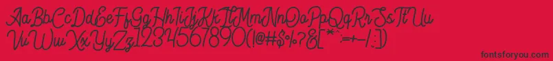 Hesland Demo Font – Black Fonts on Red Background