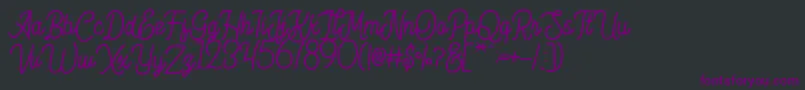 Hesland Demo Font – Purple Fonts on Black Background