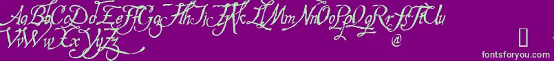 HESPD    Font – Green Fonts on Purple Background