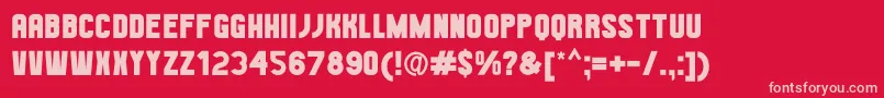 HestiaFlame Font – Pink Fonts on Red Background
