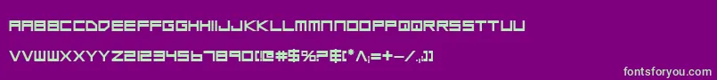 フォントLgsb – 紫の背景に緑のフォント