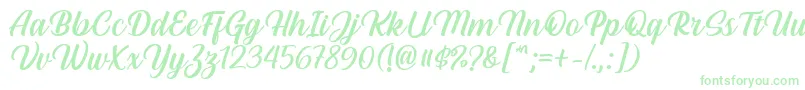 Hestina Font by Keithzo 7NTypes-Schriftart – Grüne Schriften auf weißem Hintergrund