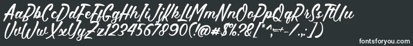 Hettas Font by 7NTypes-fontti – valkoiset fontit mustalla taustalla