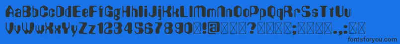 フォントHexadecimal – 黒い文字の青い背景