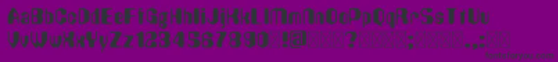 フォントHexadecimal – 紫の背景に黒い文字