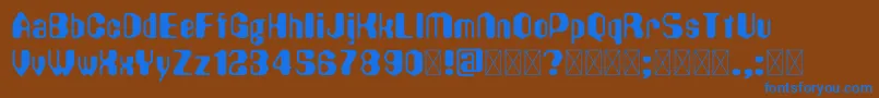 Hexadecimal Font – Blue Fonts on Brown Background