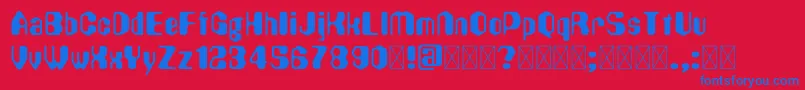 Hexadecimal Font – Blue Fonts on Red Background