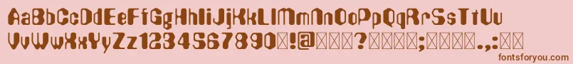 Hexadecimal Font – Brown Fonts on Pink Background