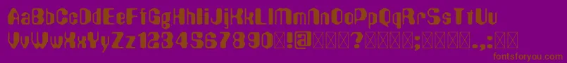 Hexadecimal-Schriftart – Braune Schriften auf violettem Hintergrund