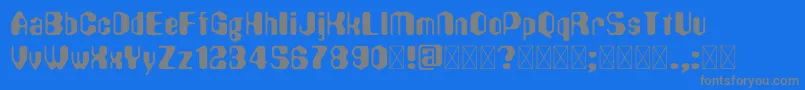 Hexadecimal Font – Gray Fonts on Blue Background