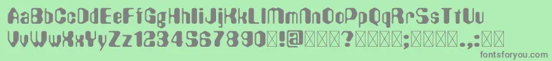 Hexadecimal Font – Gray Fonts on Green Background