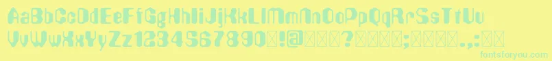 Hexadecimal Font – Green Fonts on Yellow Background