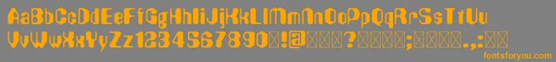 Hexadecimal Font – Orange Fonts on Gray Background