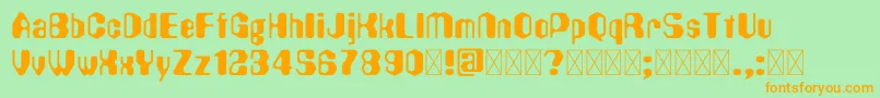 Hexadecimal Font – Orange Fonts on Green Background