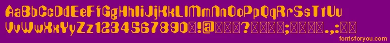 Hexadecimal Font – Orange Fonts on Purple Background