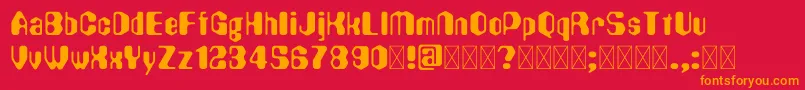 Hexadecimal Font – Orange Fonts on Red Background